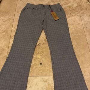 Chic Plaid Women's Flare Jeans